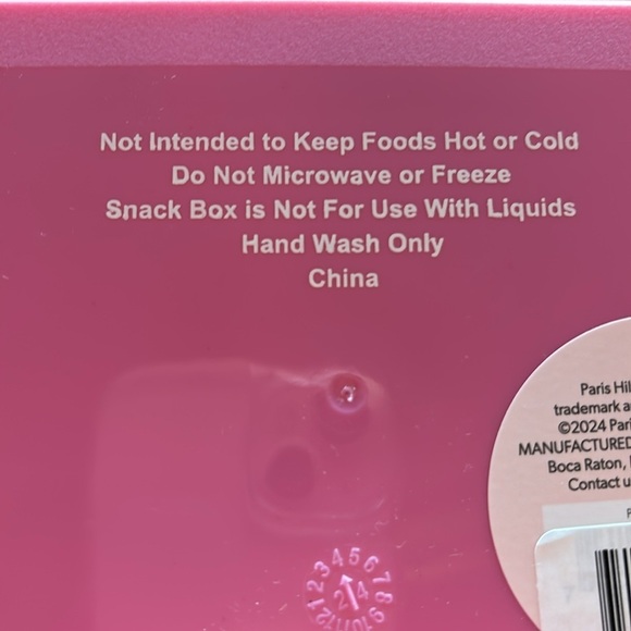 Paris Hilton Light Pink Version Bento Snack Box Lunchbox & Gift With Purchase - Picture 7 of 12